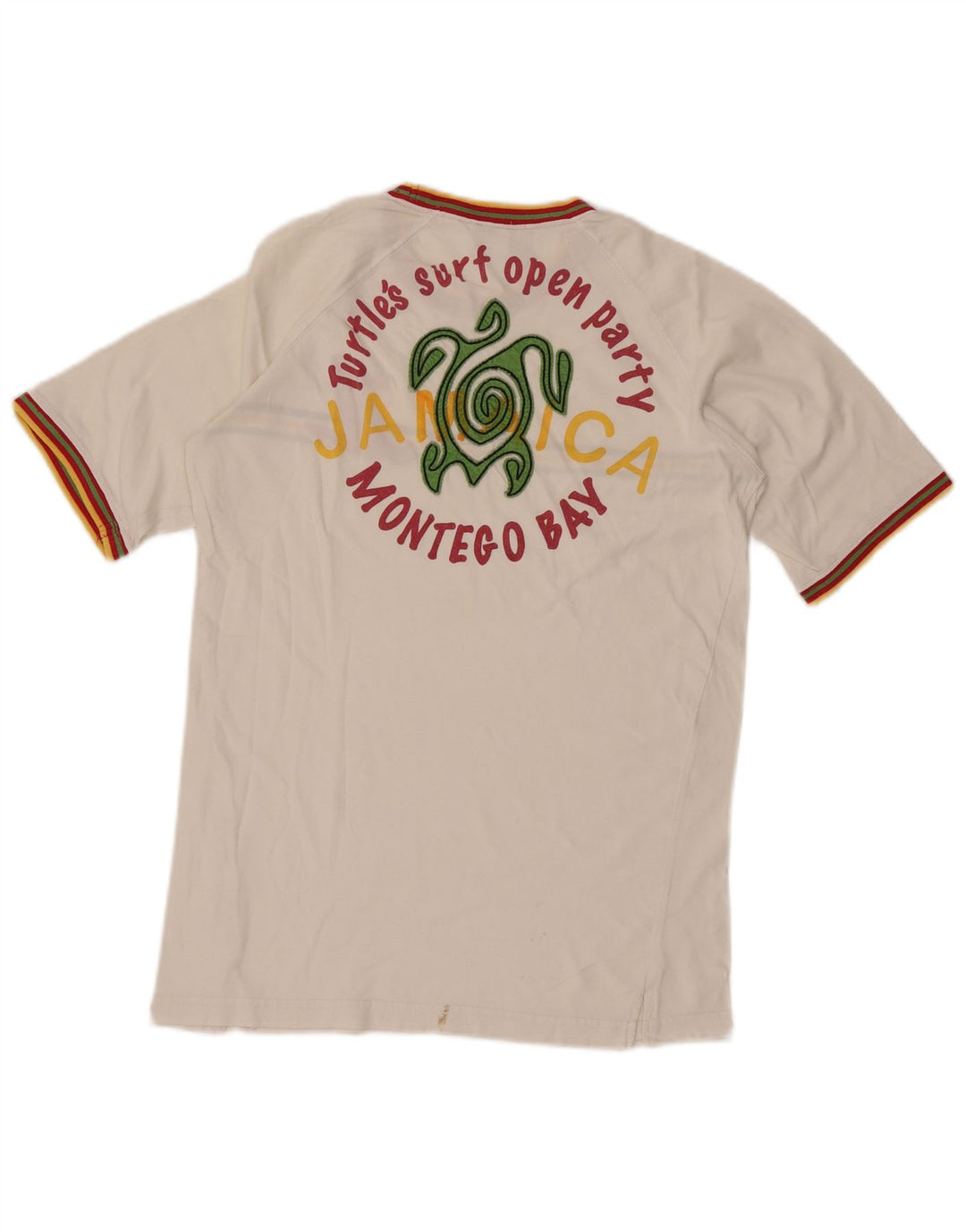 Мужская футболка с рисунком Asics Montego Bay Верх среднего размера из хлопка в белую полоску