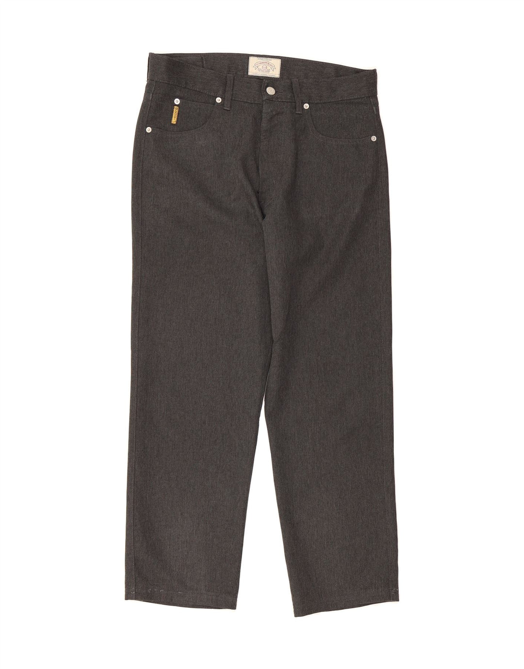 ARMANI Womens Straight Casual Trousers W32 L28 Grey Polyester Vintage Armani and Second-Hand Armani from Messina Hembry 