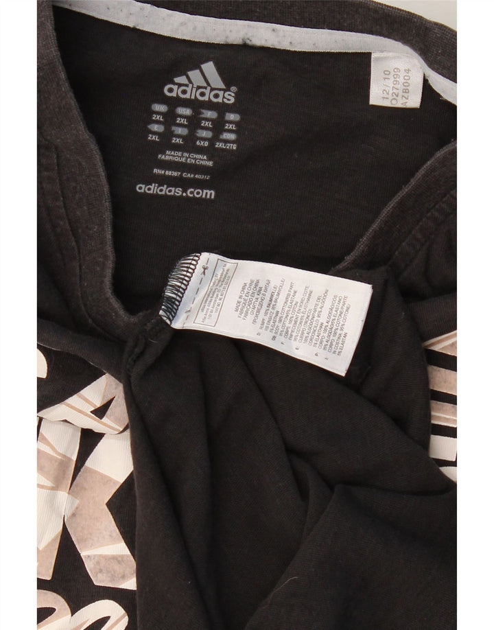 Мужская футболка ADIDAS Los Angeles Lakers с рисунком, 2XL, черный хлопок