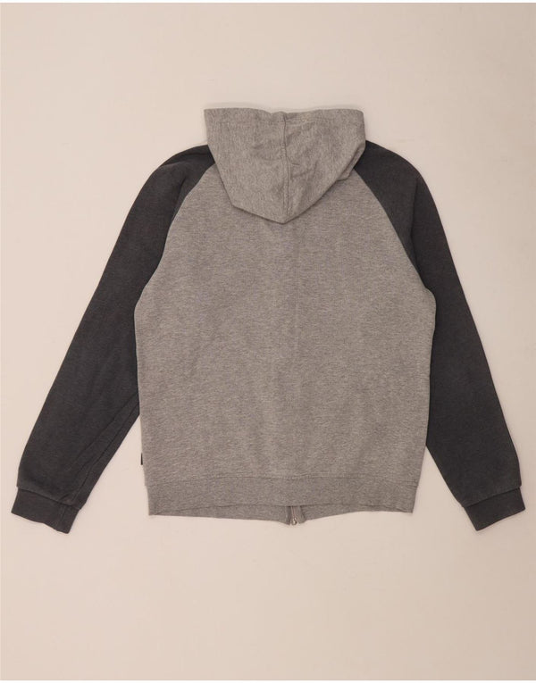 Мужской свитер с капюшоном на молнии Adidas среднего серого цвета, хлопок с крапинками