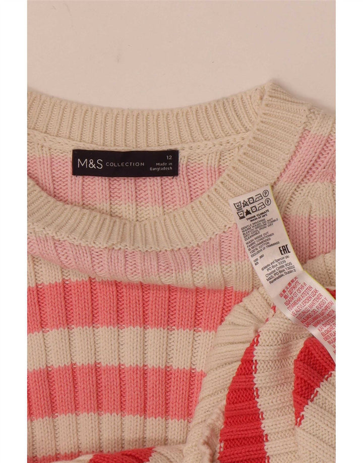 Женский джемпер с вырезом «лодочка» Marks & Spencer UK 12, средний разноцветный