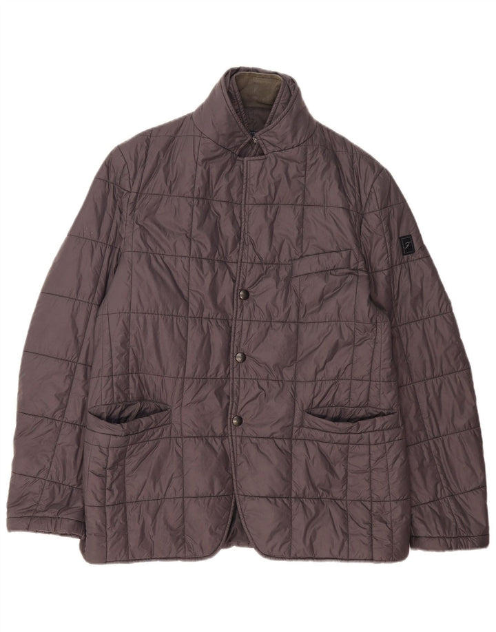 Мужская стеганая куртка Fay UK 40, большая серая, полиамид