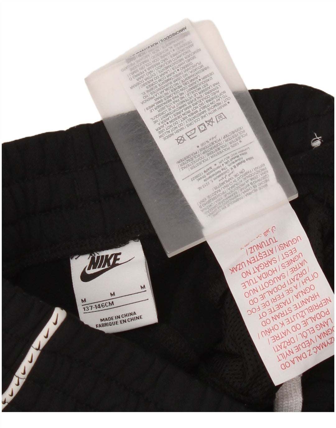 Спортивные брюки Nike для девочек 10–11 лет, средний черный, полиэстер