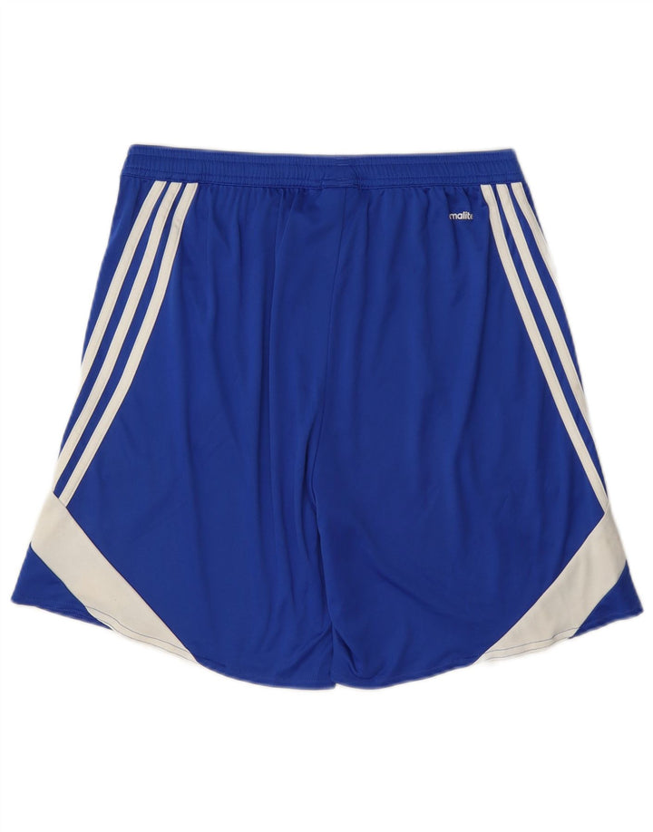 Мужские спортивные шорты Adidas Climalite, средний синий, полиэстер с цветными блоками