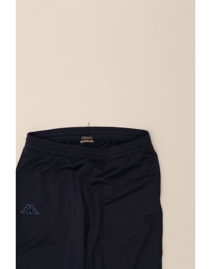 KAPPA Mens Tracksuit Trousers Large  Navy Blue Polyester Vintage Kappa and Second-Hand Kappa from Messina Hembry 