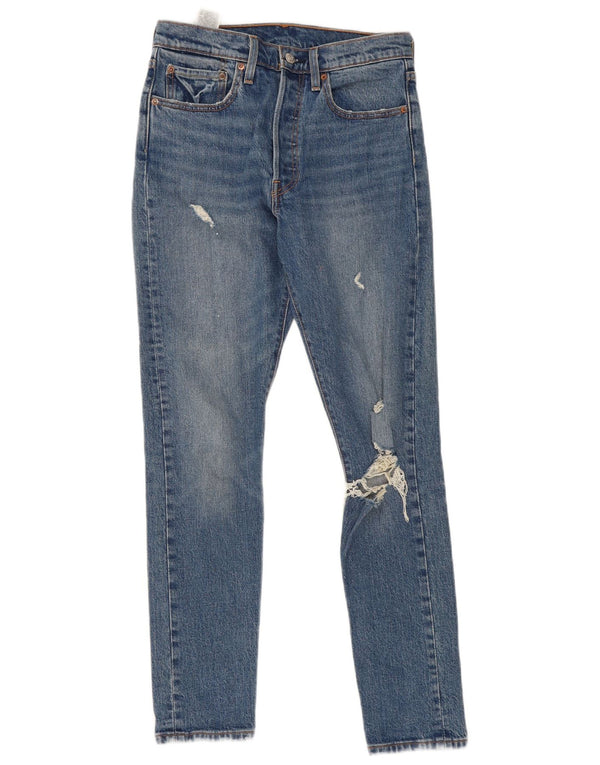 Женские узкие джинсы Levi's 501 W27 L30 синие, хлопок
