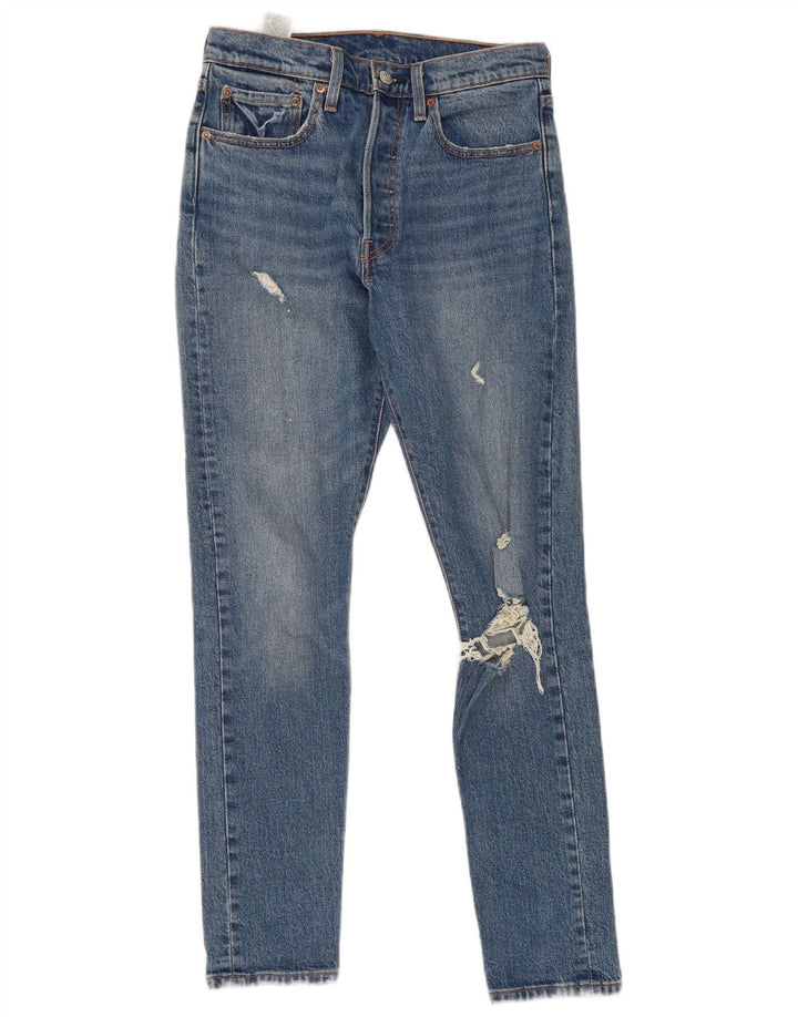 Женские узкие джинсы Levi's 501 W27 L30 синие, хлопок