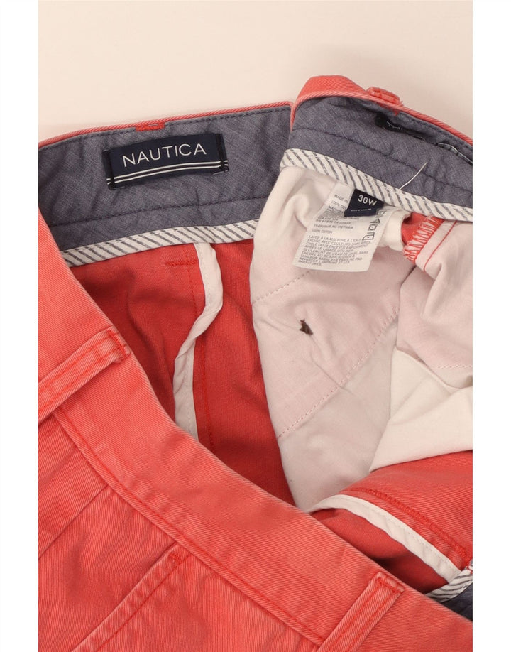 Мужские шорты чинос Nautica W30, средний красный хлопок, хлопок
