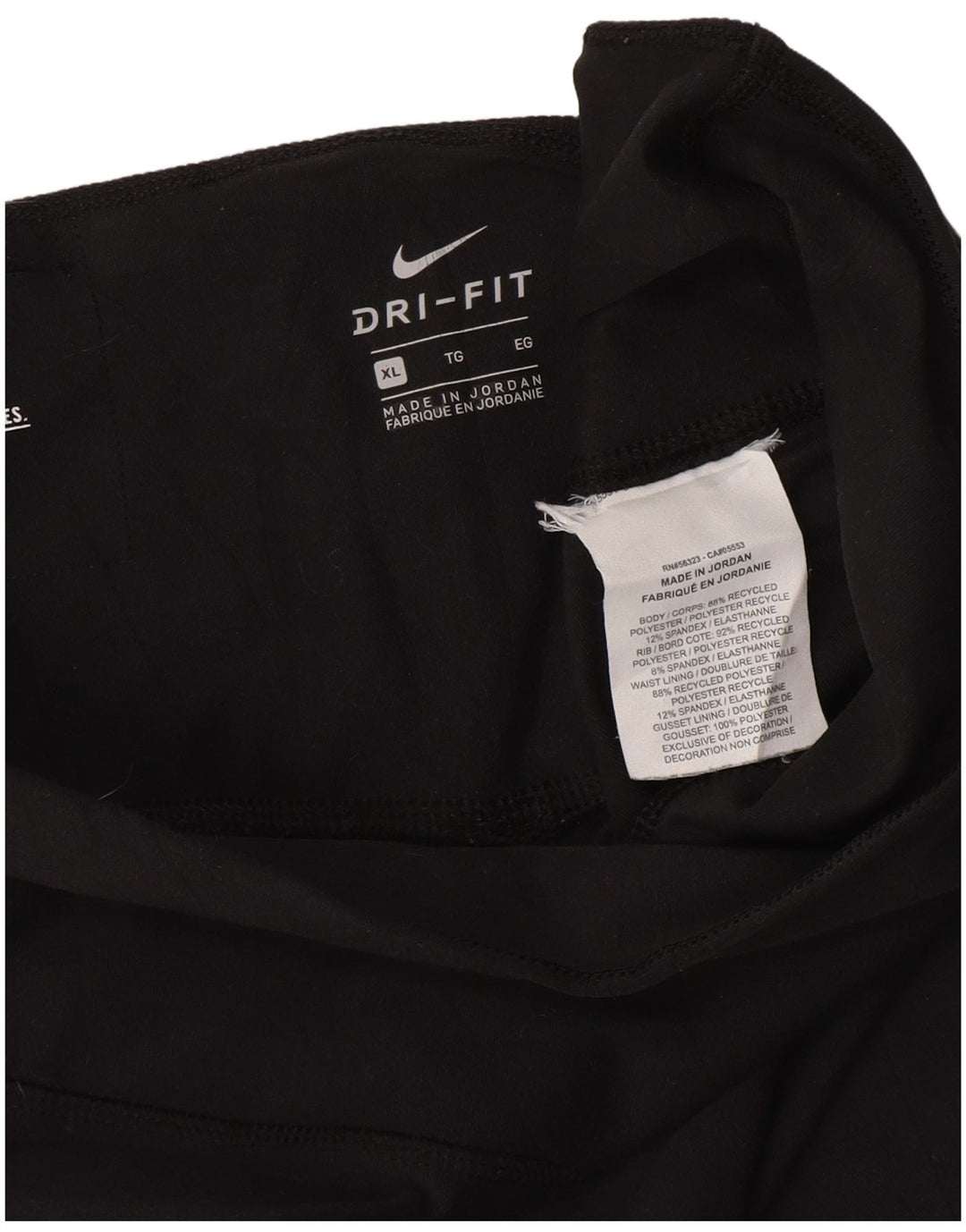 Женские леггинсы NIKE Dri Fit UK 18 XL, черный полиэстер