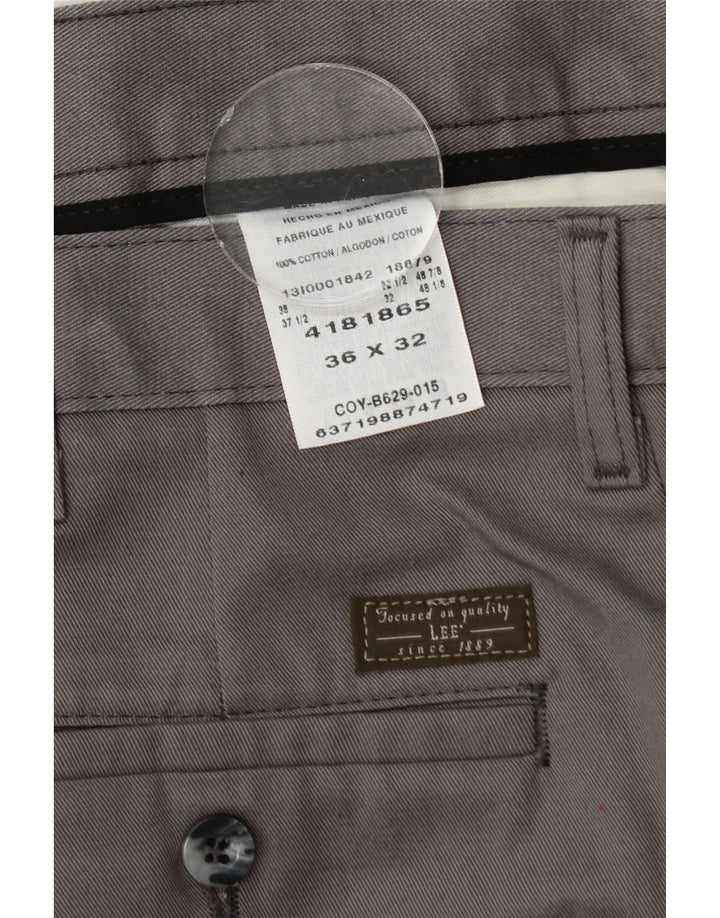 Мужские брюки-чиносы LEE W36 L32, серые, хлопковые