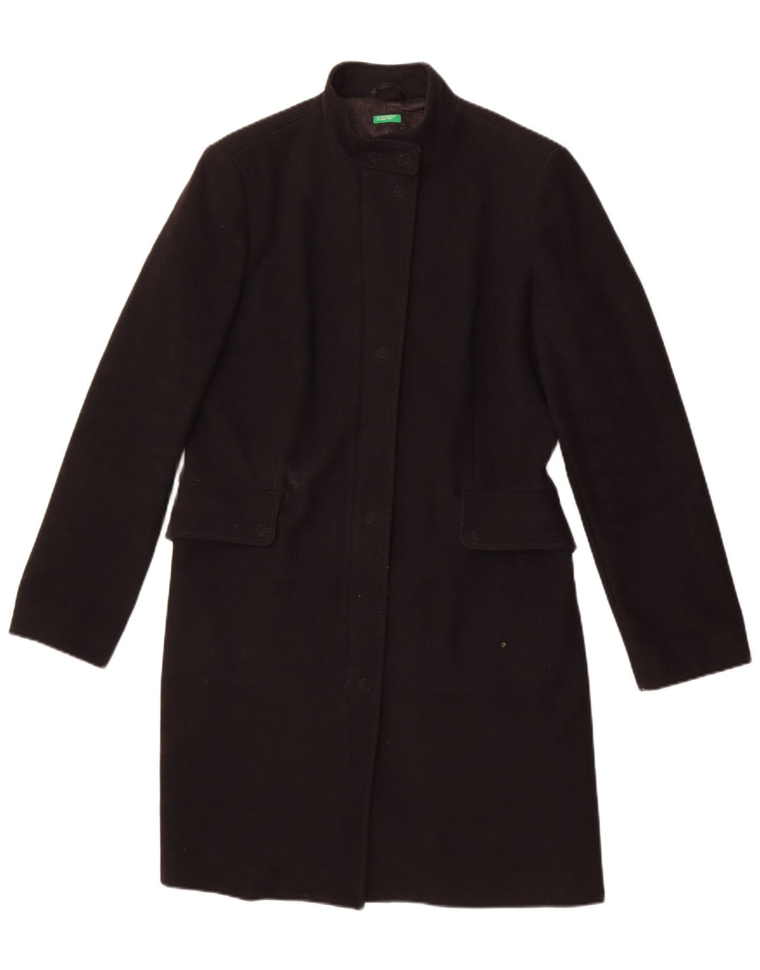Женское пальто Benetton IT 46, большое, черное, шерсть