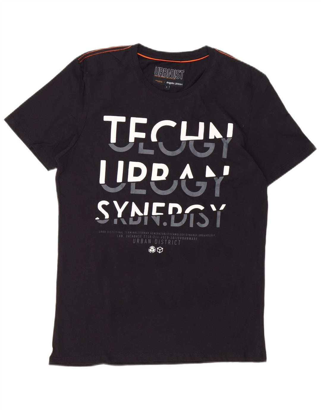 Мужская футболка с рисунком ANGELO LITRICO, маленький черный хлопок