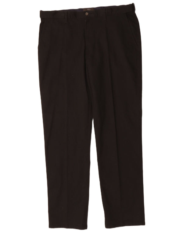 Мужские прямые брюки чинос MARKS & SPENCER W38 L33, черный хлопок