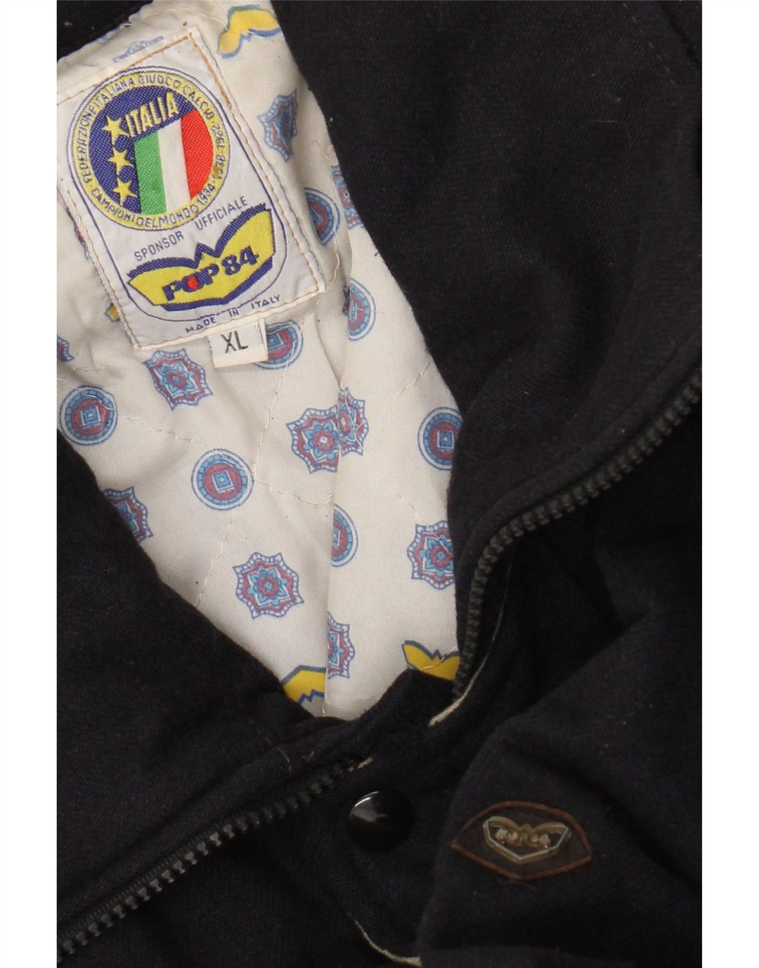 Мужская куртка-бомбер POP 84 UK 42 XL Темно-синяя шерсть