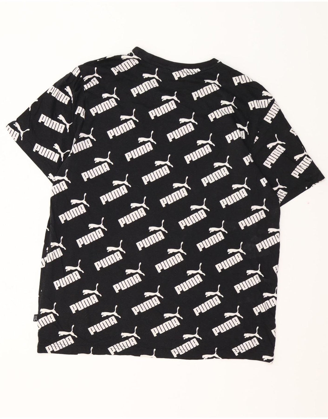 Мужская футболка с рисунком PUMA, черный хлопок, средний размер