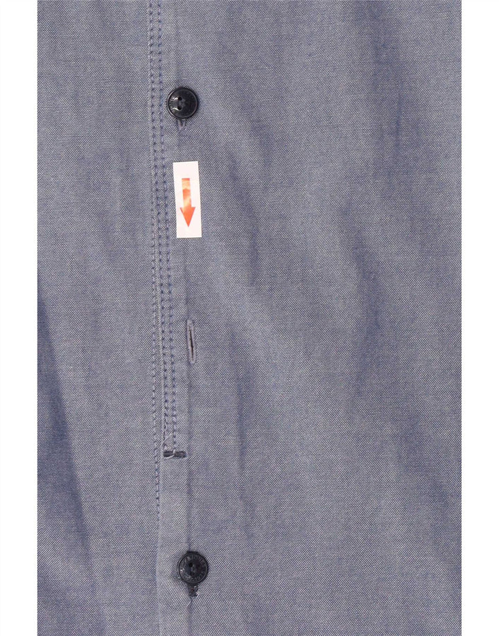 Мужская рубашка Jack & Jones, хлопок среднего синего цвета