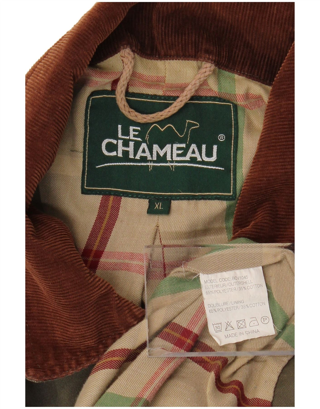 Мужская куртка LE CHAMEAU UK 42 XL Хаки Полиэстер