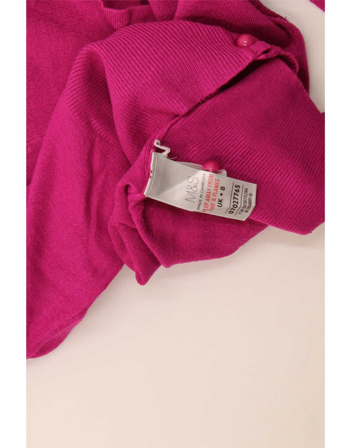 Женский кардиган Marks & Spencer, Великобритания, 8, маленький, розовый, вискоза