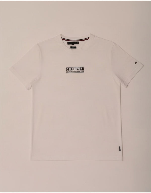 Мужская футболка с рисунком Tommy Hilfiger, топ XL, белый хлопок