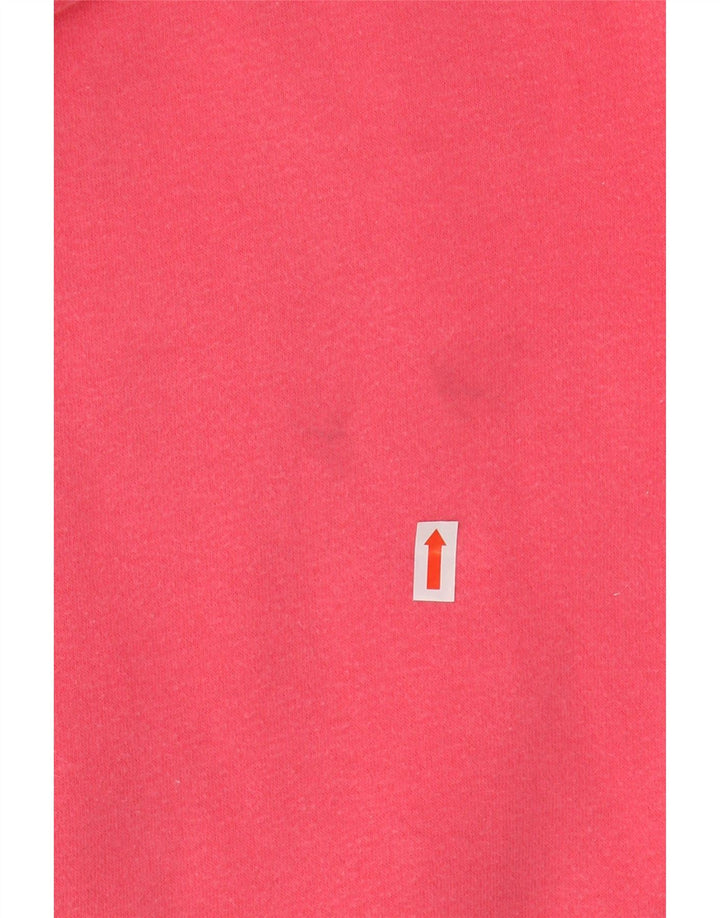 Женский свитер с капюшоном на молнии с графическим рисунком AEROPOSTALE UK 16, большой розовый хлопок