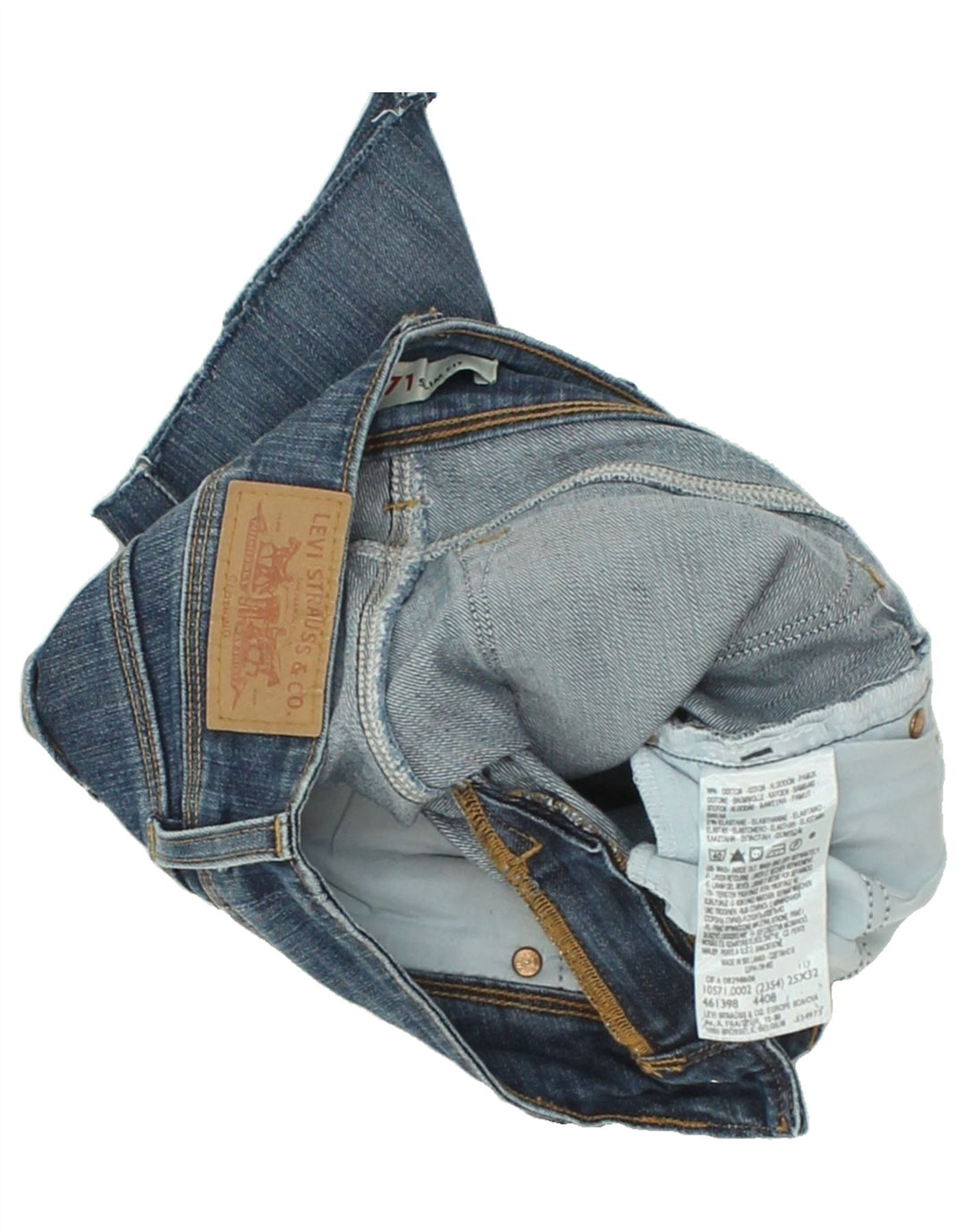 LEVI'S Womens 571 Denim Shorts W25 XS Blue Cotton Vintage Levi's and Second-Hand Levi's from Messina Hembry 