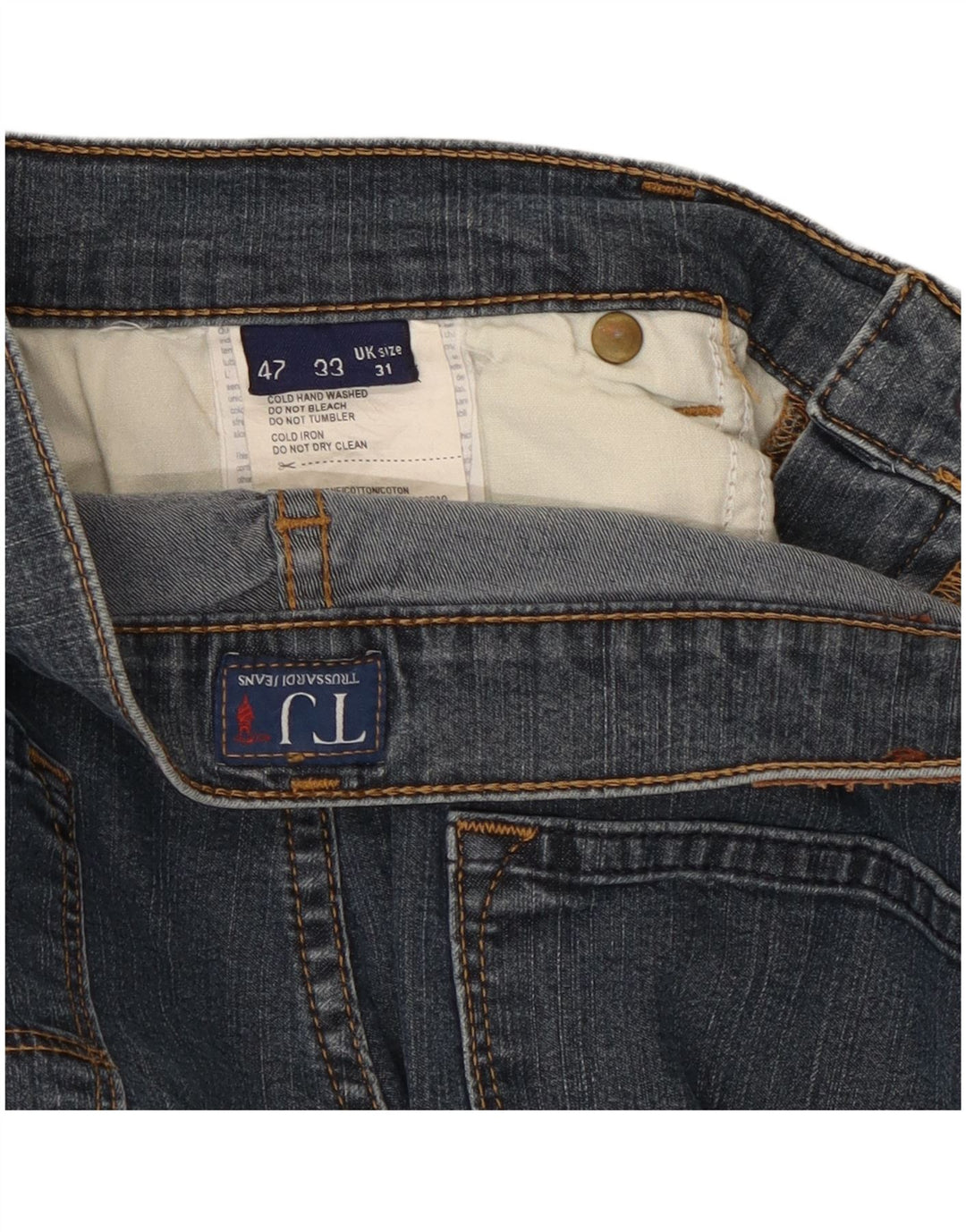 Женские прямые джинсы Trussardi W31 L29, темно-синий, хлопок