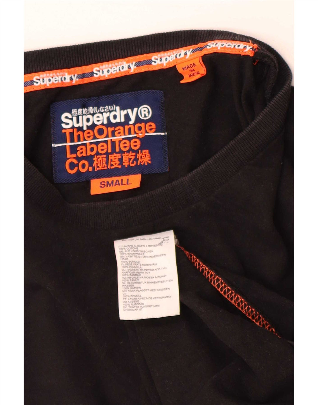 Мужская футболка Superdry, маленький черный хлопок