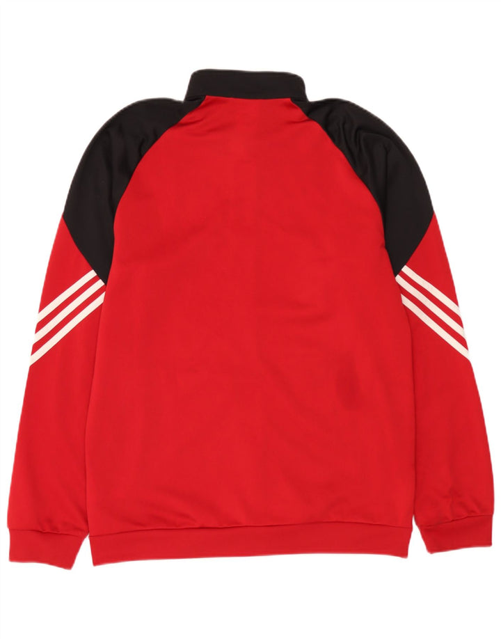 Мужской спортивный костюм Adidas, верхняя куртка, средний красный полиэстер с цветными блоками