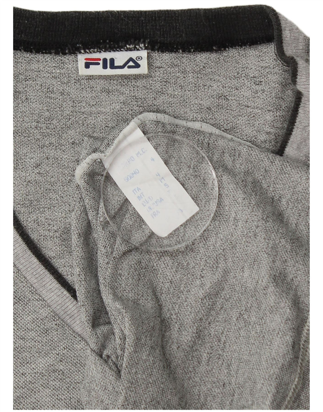 Мужская футболка Fila Top среднего серого цвета из хлопка