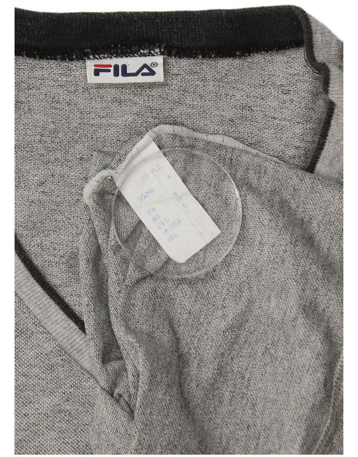 Мужская футболка Fila Top среднего серого цвета из хлопка