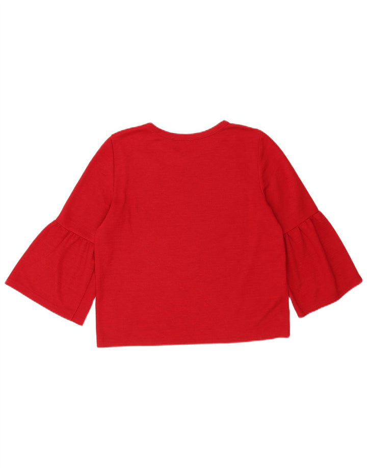 Женский топ Zara с рукавом 3/4 UK 12, средний красный