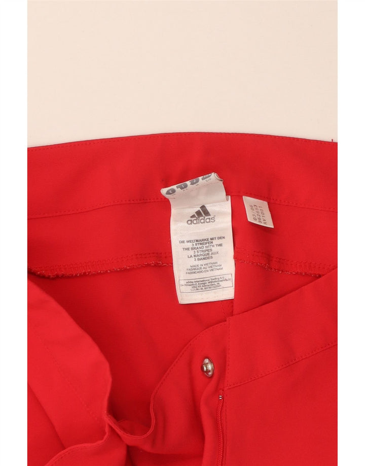 Женские шорты-бермуды ADIDAS Climalite UK 10, маленькие W30, красный полиэстер