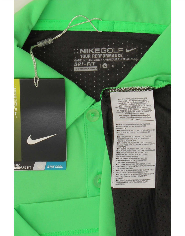 Мужская рубашка-поло Nike Dri Fit, маленький зеленый цвет, полиэстер