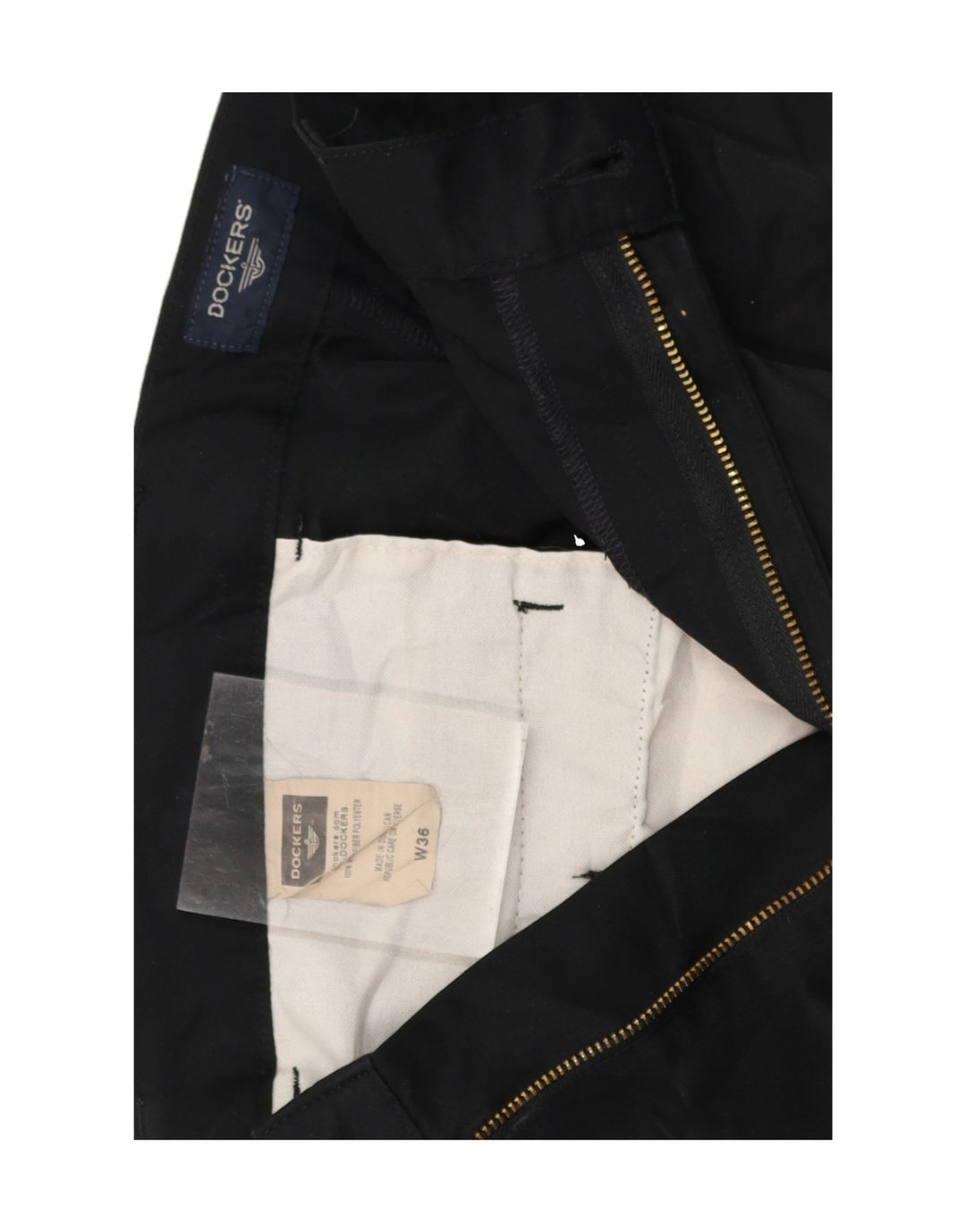 DOCKERS Mens Chino Shorts W36 Large Black Polyester Vintage Dockers and Second-Hand Dockers from Messina Hembry 