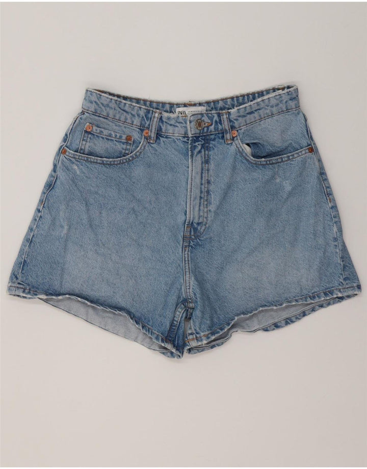 Женские джинсовые шорты ZARA с потертостями EU 40, средний W30, синий хлопок