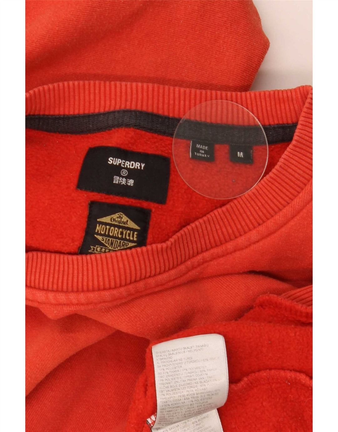 Мужской свитшот с рисунком Superdry, хлопковый джемпер среднего оранжевого цвета