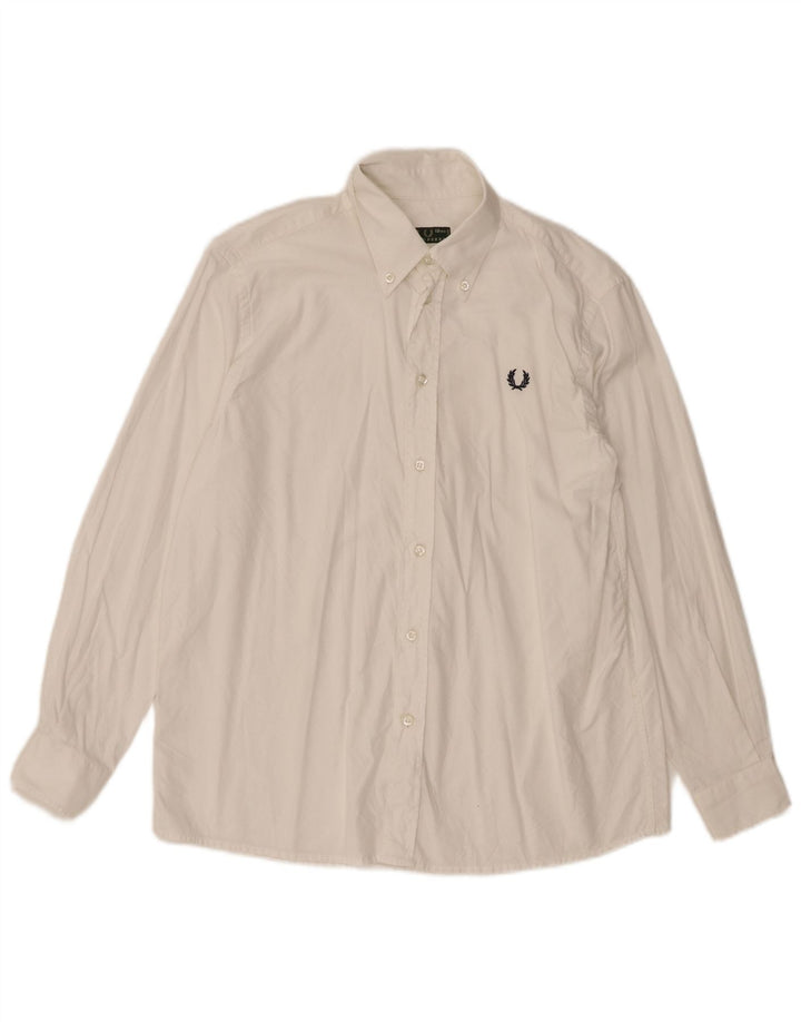 Рубашка Fred Perry для мальчиков 11-12 лет, белый хлопок
