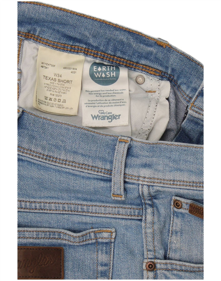 Женские джинсовые шорты Wrangler Texas W34, большие синие, хлопок
