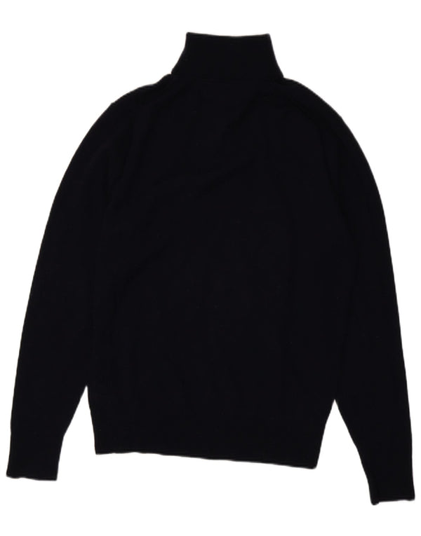 TOMMY HILFIGER Мужской джемпер с воротником на молнии, большой темно-синий свитер из овечьей шерсти