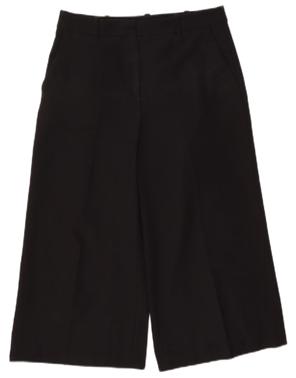 Женские широкие капри Zara, маленькие W28 L21, черные