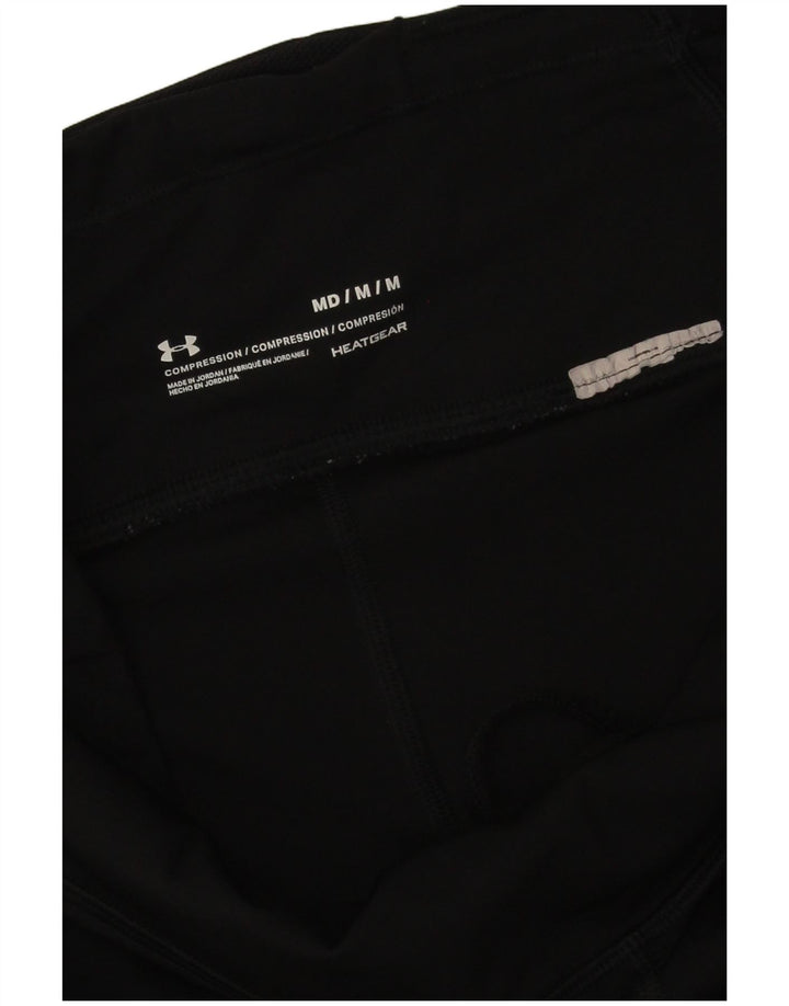 Женские леггинсы Under Armour Heat Gear с абстрактным узором, Великобритания 12, средний черный цвет