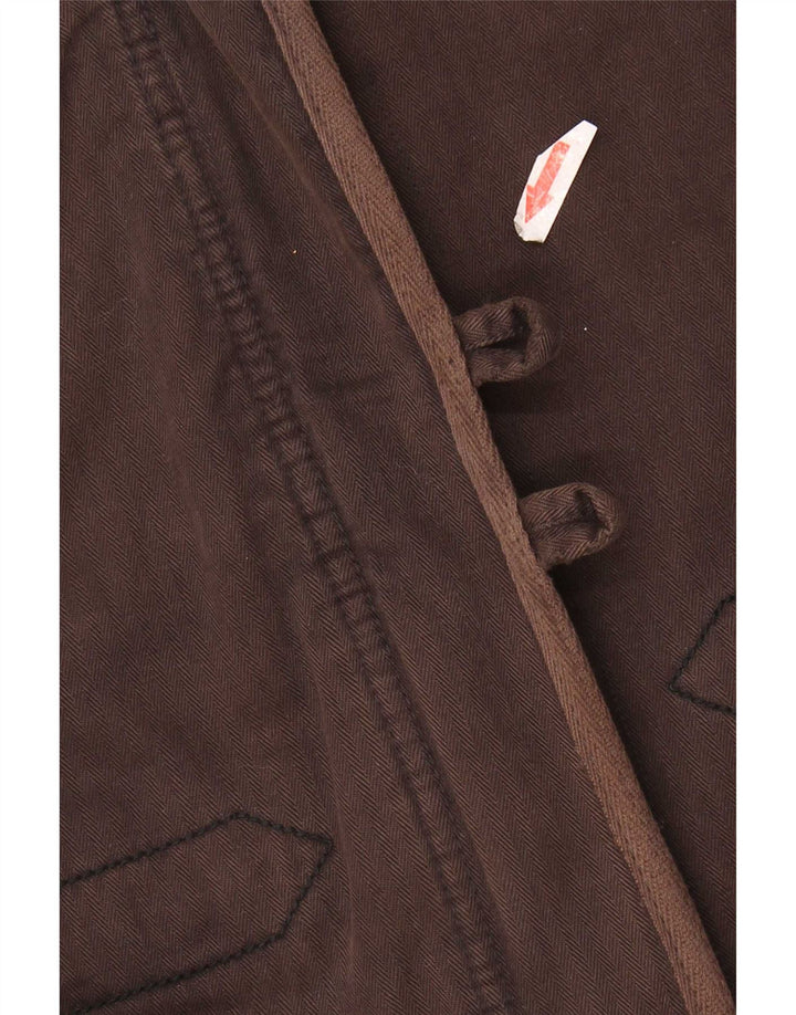 Женская ветровка Levi's UK 10, маленькая коричневая с рисунком «елочка»