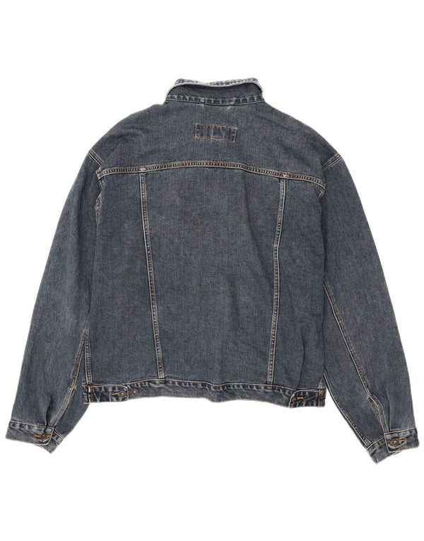 Мужская джинсовая куртка OLD NAVY UK 40, большая темно-синяя, хлопок