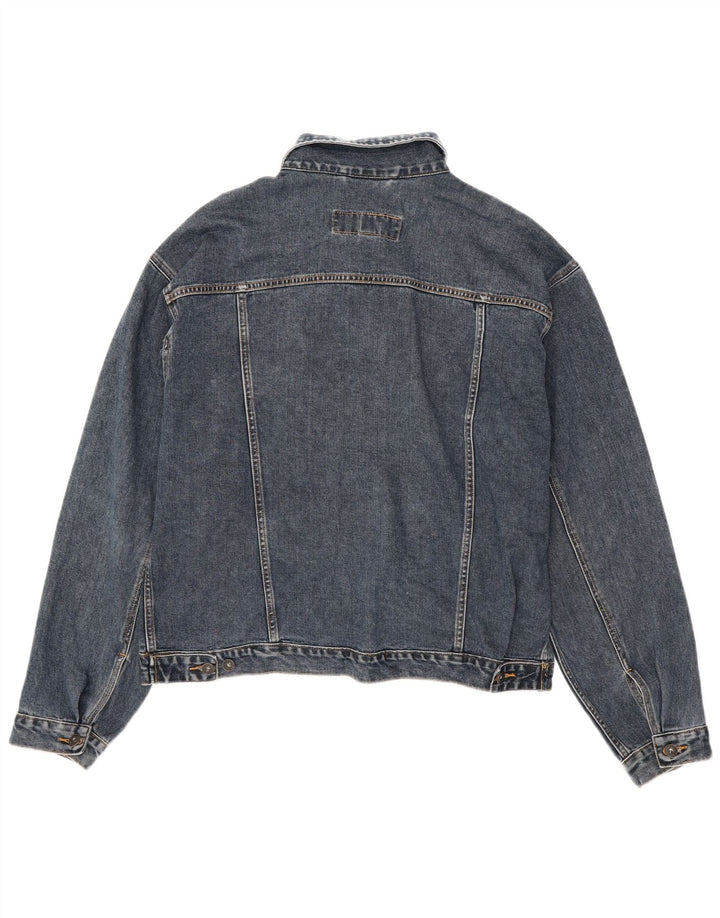 Мужская джинсовая куртка OLD NAVY UK 40, большая темно-синяя, хлопок