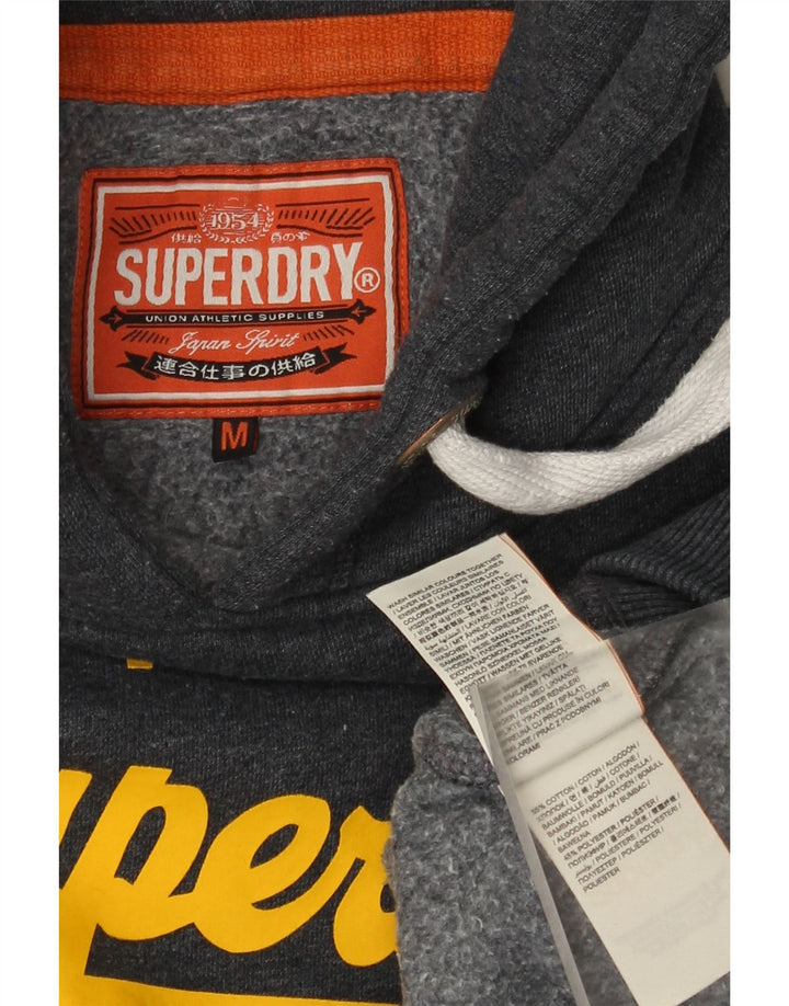 Мужской джемпер с капюшоном Superdry с рисунком, средний серый, хлопок