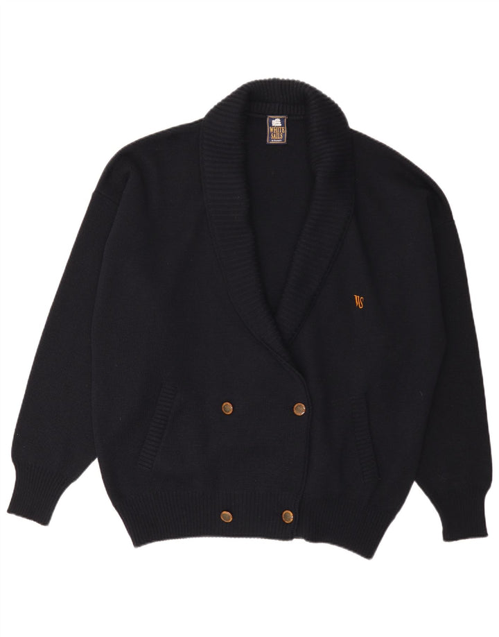 Мужской свободный кардиган White Sails, США 6, средний темно-синий шерстяной свитер