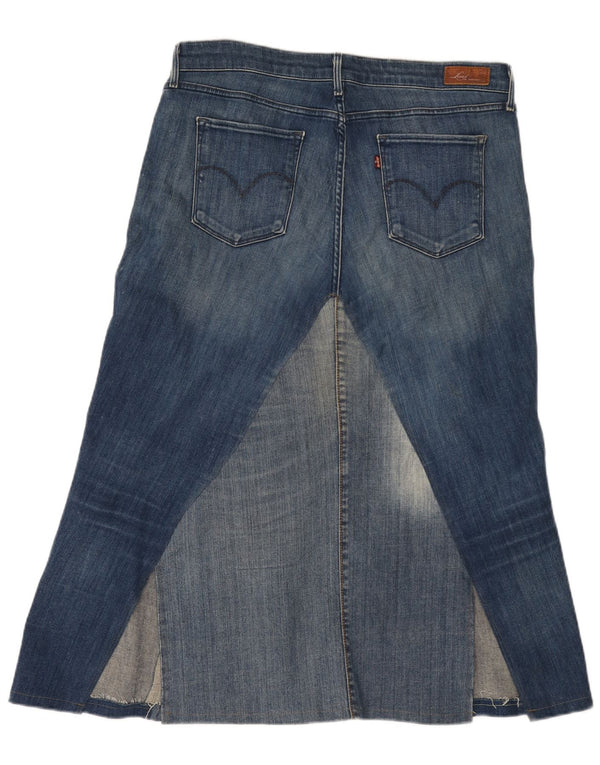 Женская джинсовая юбка скинни Levi's Demi Curve W32, большая синяя, хлопок