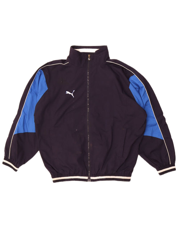 Мужской спортивный костюм свободного покроя Puma XS, темно-синий, полиэстер с цветными блоками