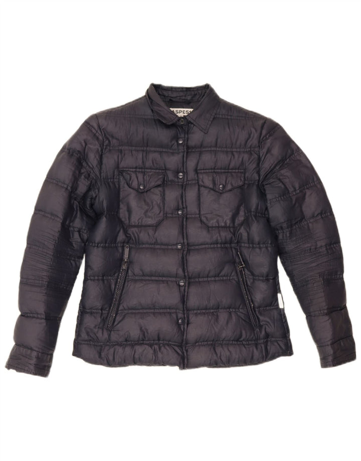 Женская стеганая куртка Aspesi UK 12, средний темно-синий полиэстер