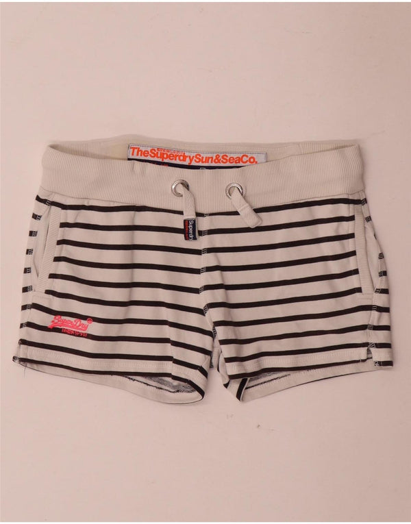 Женские спортивные шорты Superdry UK 6 XS в белую полоску